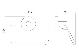 Бумагодержатель квадратный Aquatek Европа AQ4118BGM оружейная сталь